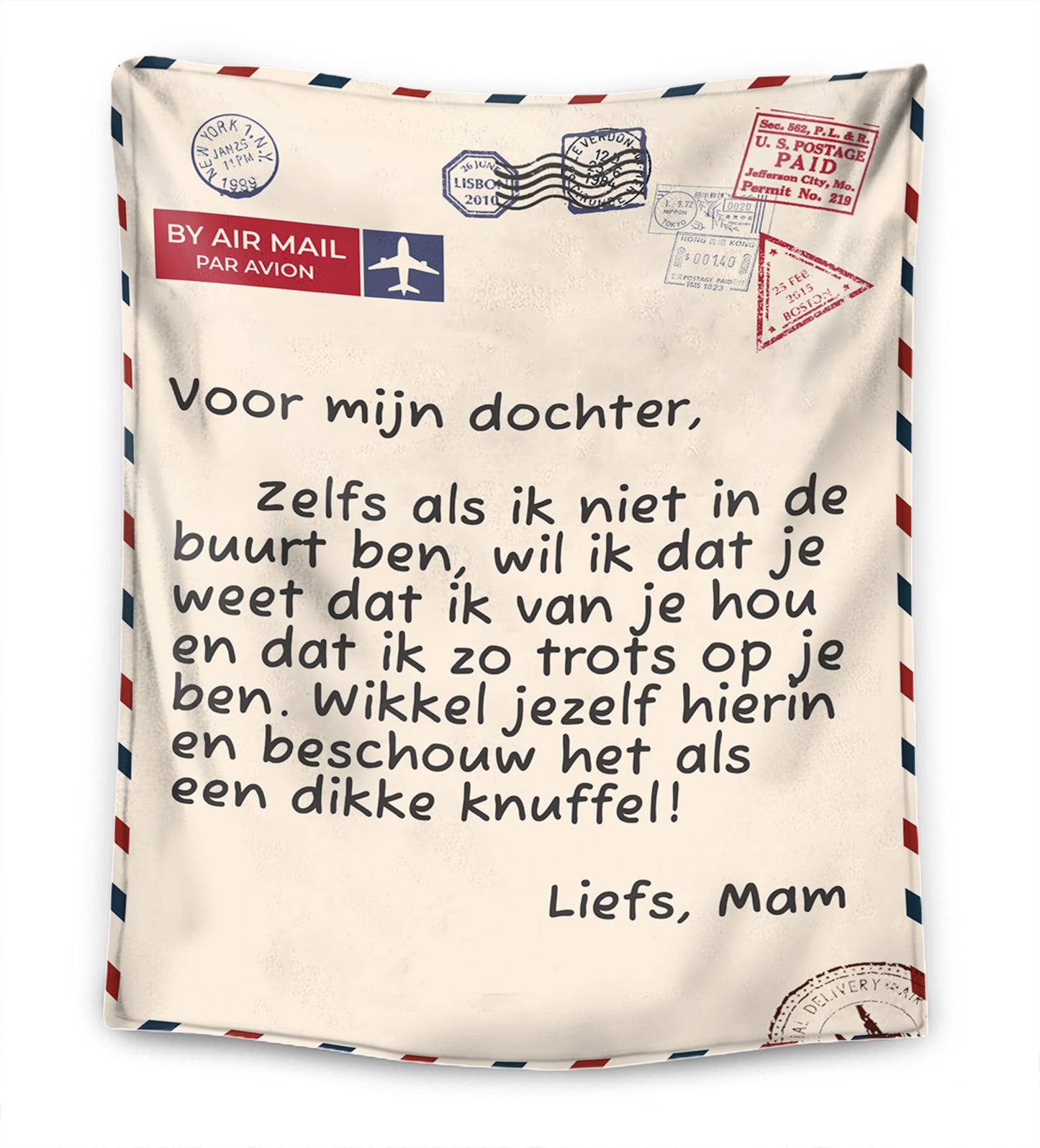 Moeder - Aan mijn dochter/zoon - Premium deken™ Ver. 3