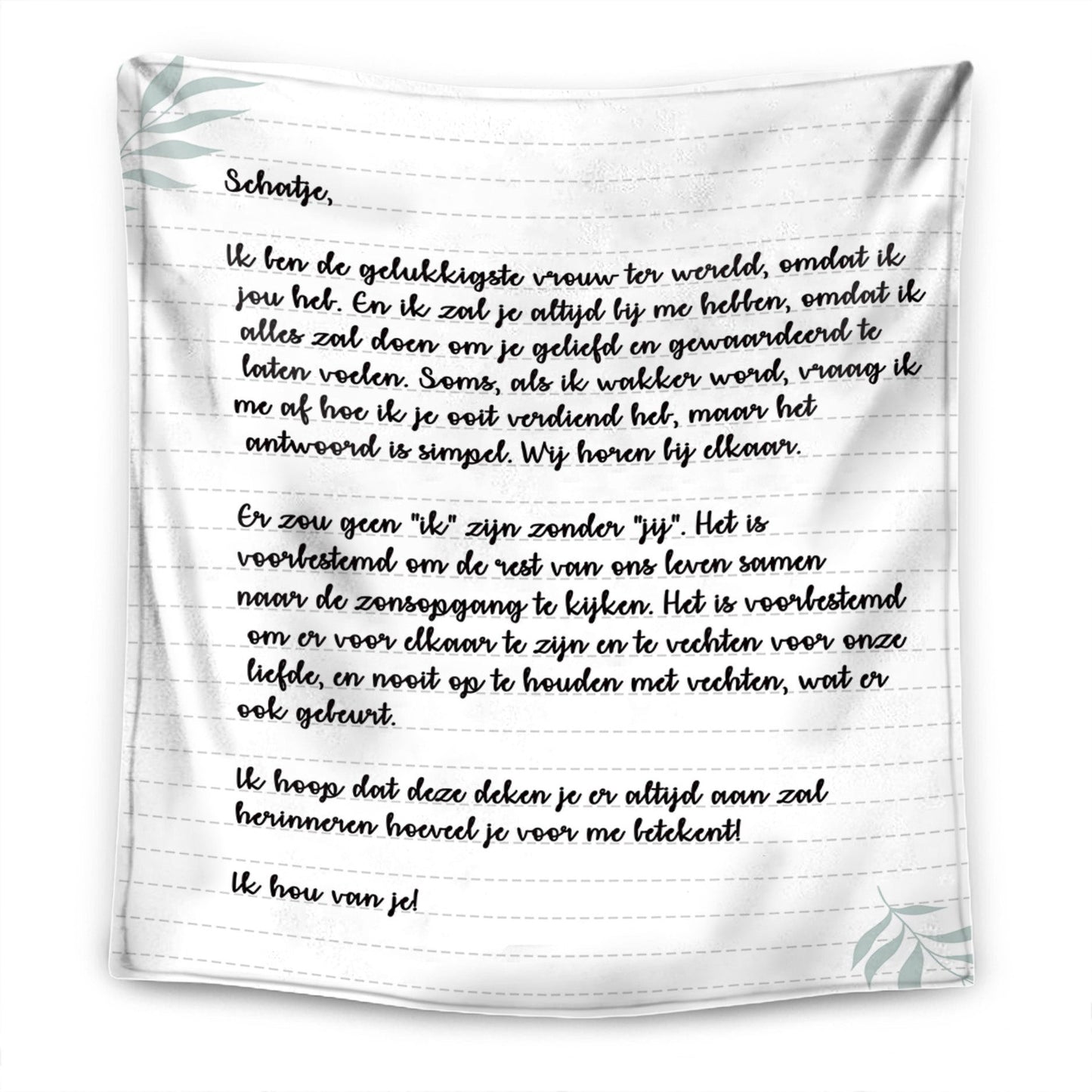 Gepersonaliseerde Deken Met Handgeschreven Letters™