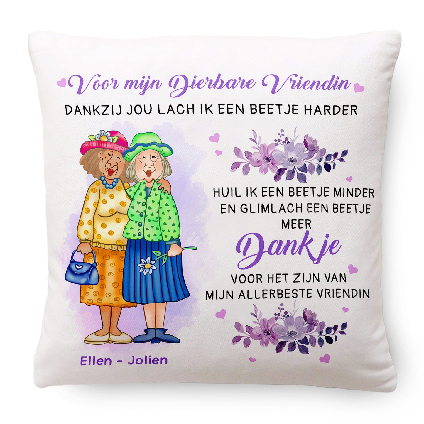 Voor mijn dierbare vriendin - Gepersonaliseerd Premium Kussen™ Ver.2