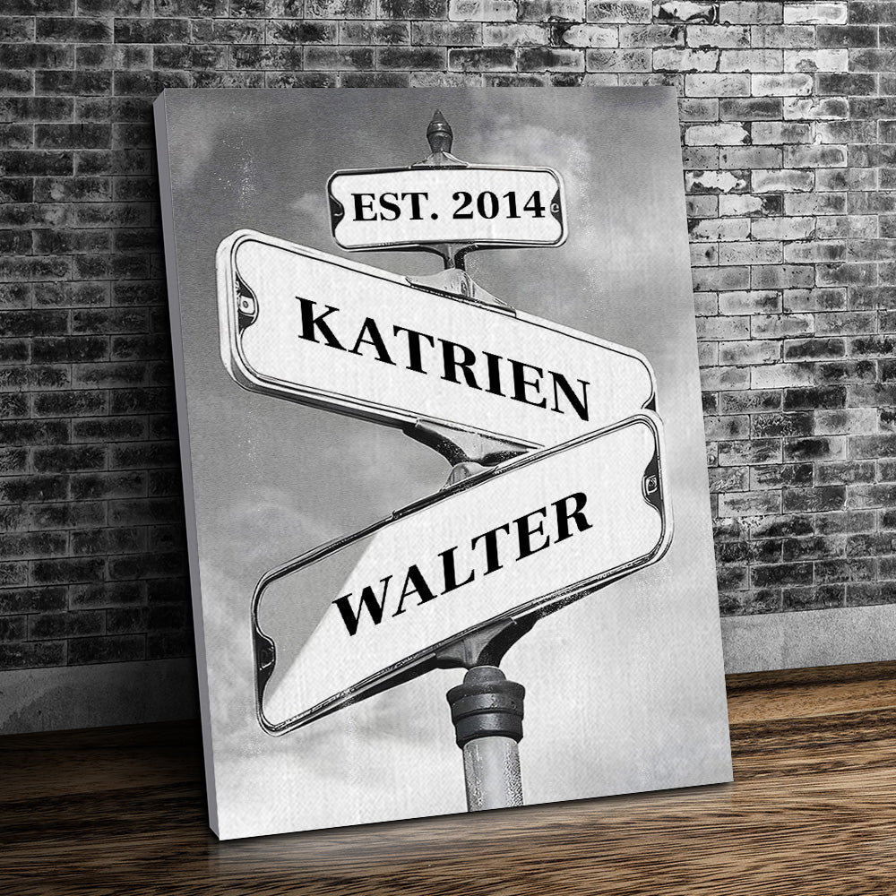 Waar Onze Wegen Samen Komen - Cadeau Voor Koppels - Gepersonaliseerd Wanddecoratie