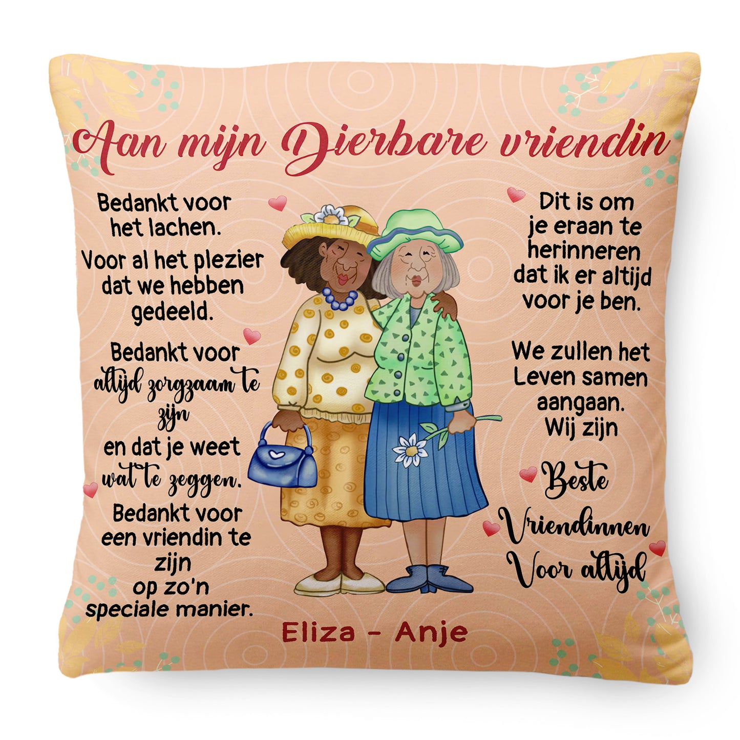 Voor mijn dierbare vriendin - Gepersonaliseerd Premium Kussen™
