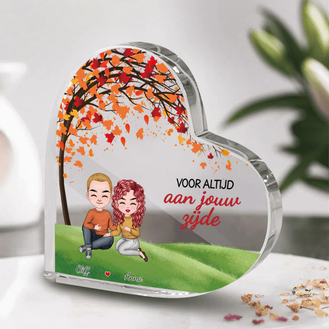 Samen Sinds - Cadeau voor Koppels - Gepersonaliseerde Hartvormige Acrylplaat
