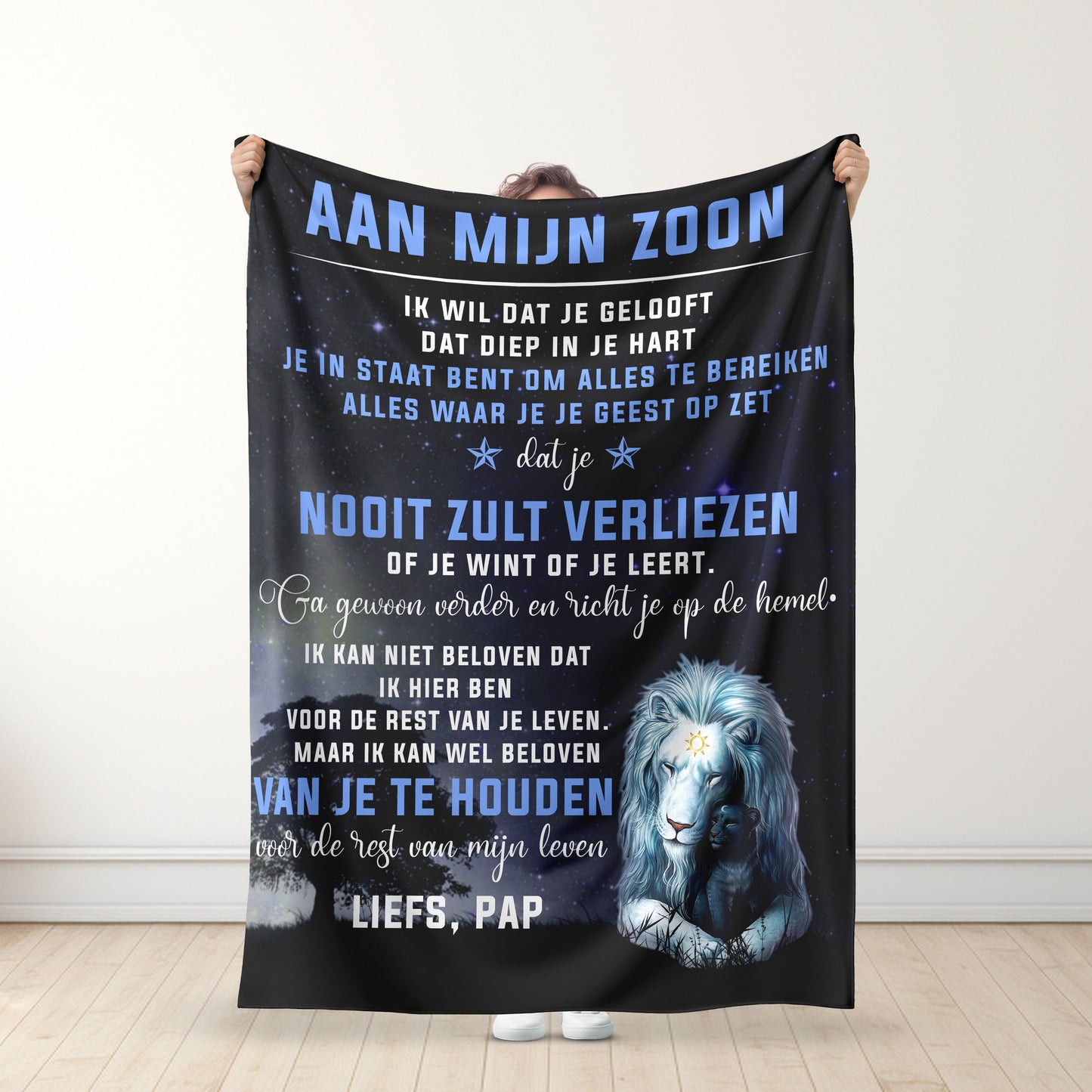 Geloof in jouw Hart - Van vader aan dochter/zoon Premium Deken™