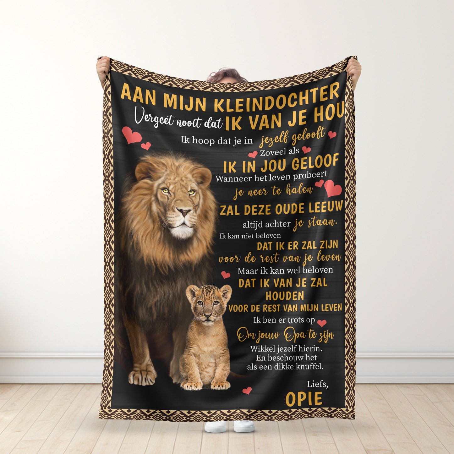 Ik zal er altijd voor jou zijn - Opa voor mijn kleindochter / kleinzoon – Premium Deken™