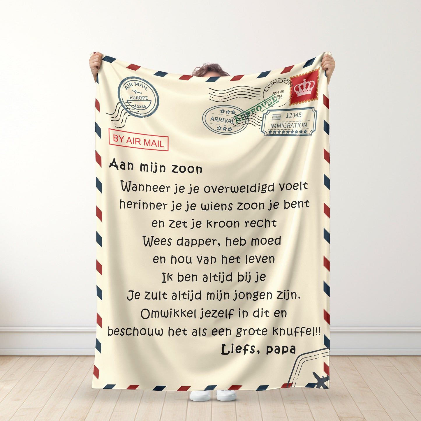 Vader - Voor mijn dochter / Voor mijn zoon - premium deken ™