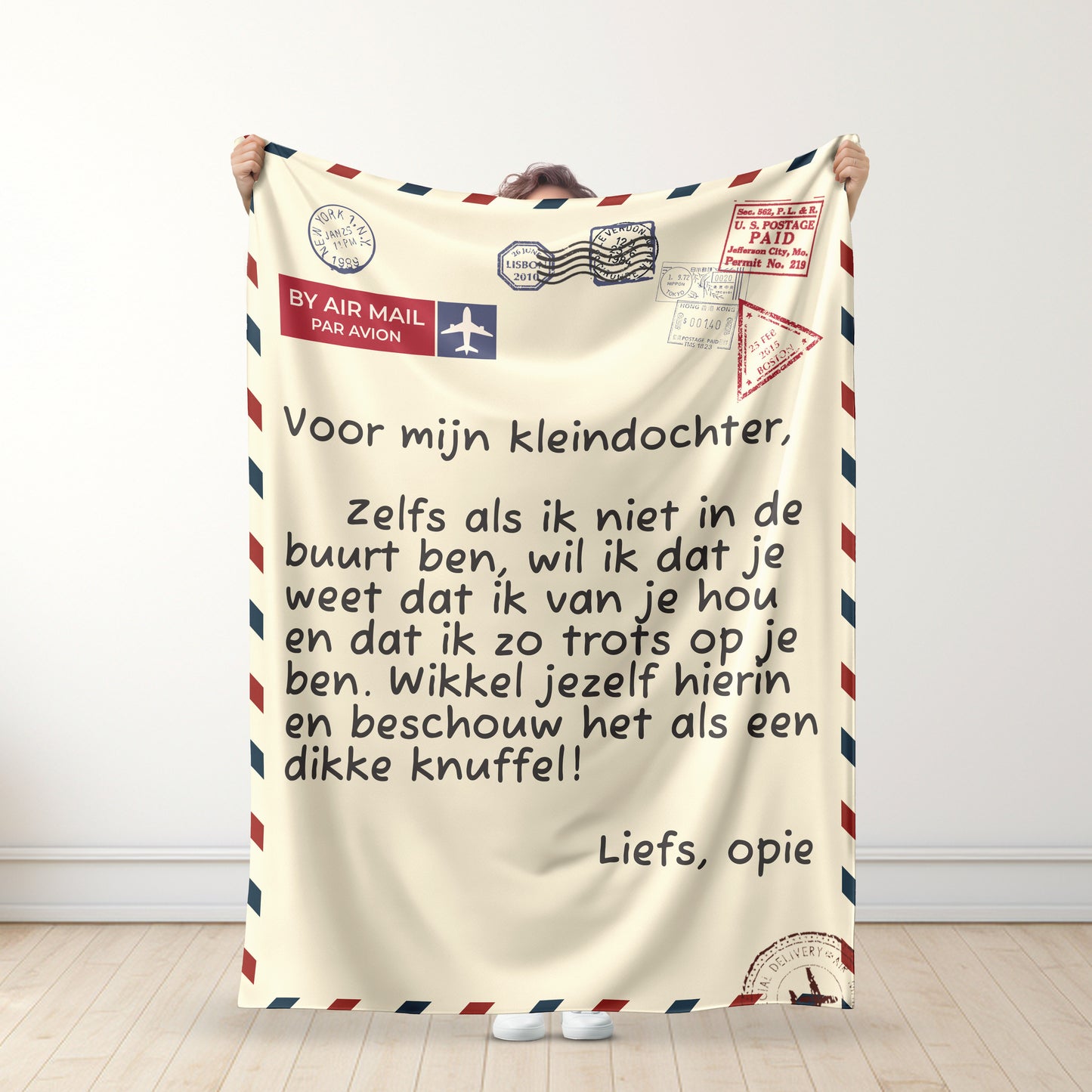 Opa – Voor mijn kleindochter / Voor mijn kleinzoon – Premium Deken™ Ver.3