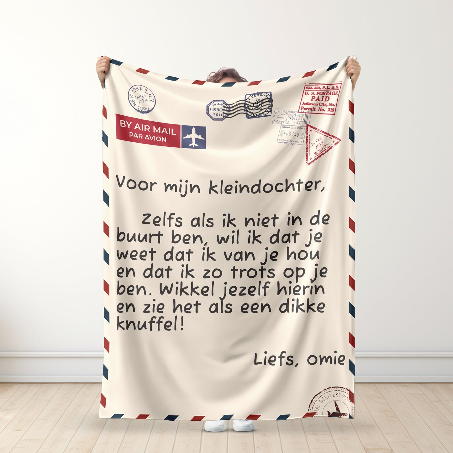Oma – Voor mijn kleindochter / Voor mijn kleinzoon – Premium Deken™ Ver.3