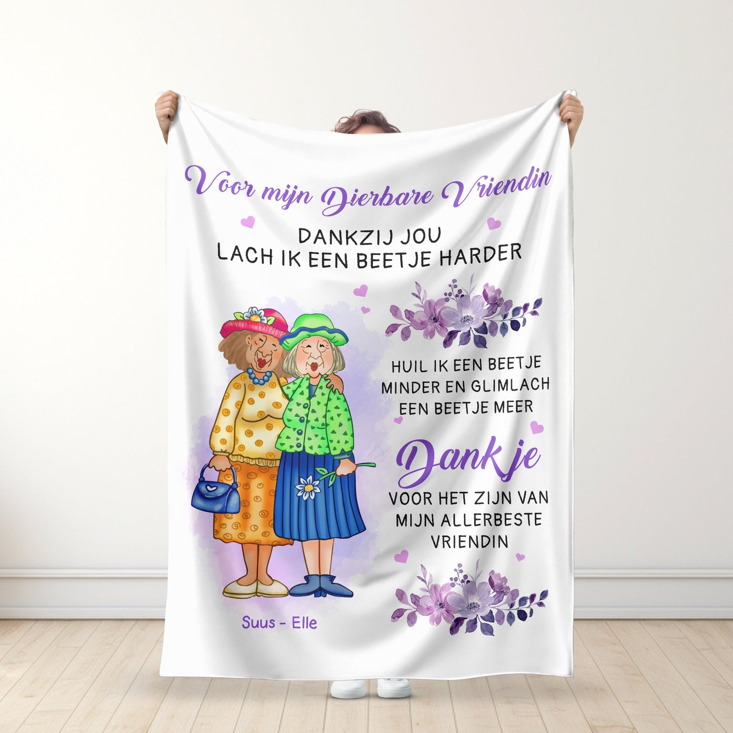 Voor mijn dierbare vriendin - Gepersonaliseerde Premium Deken™ Ver.2
