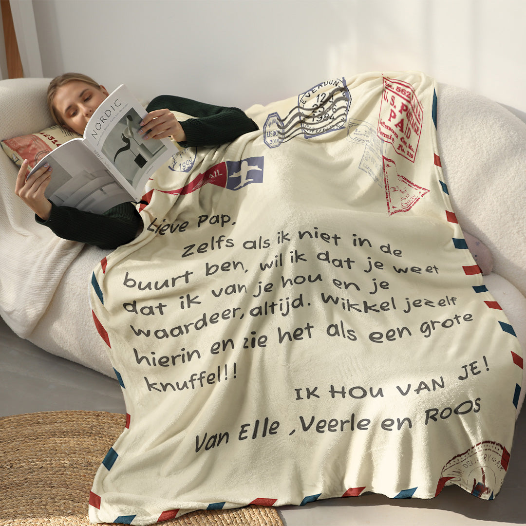 Voor mijn moeder/vader - gepersonaliseerde premium deken™ Ver 3