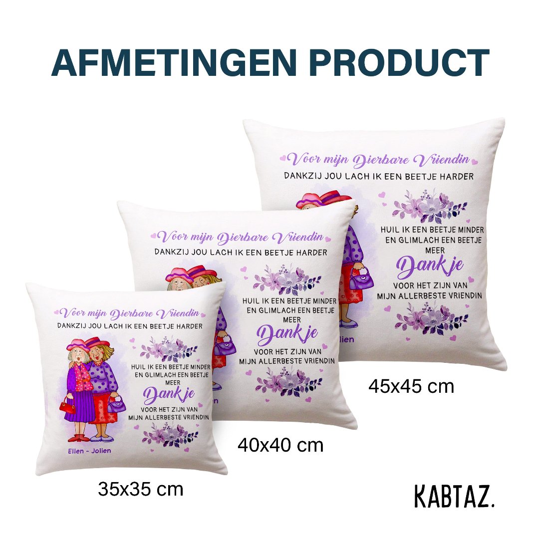 Voor mijn dierbare vriendin - Gepersonaliseerd Premium Kussen™ Ver.2