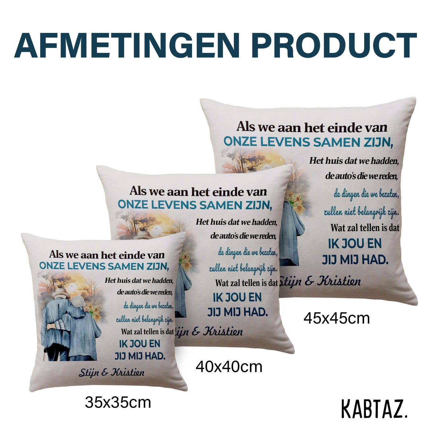 Wat Telt Is Dat Ik Jou Had En Jij Mij - Gepersonaliseerd Kussen - Versie 1