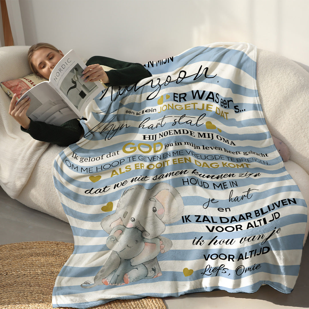 Ik hou voor altijd van je - Oma - Voor mijn kleindochter / Voor mijn kleinzoon - Premium Deken™