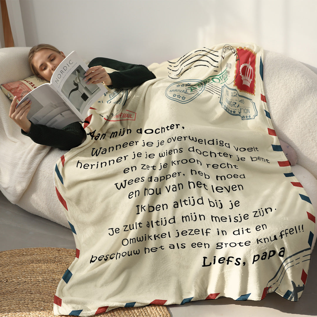 Vader - Voor mijn dochter / Voor mijn zoon - premium deken ™