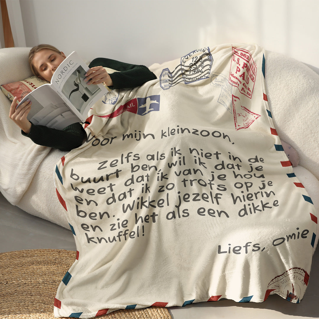 Oma – Voor mijn kleindochter / Voor mijn kleinzoon – Premium Deken™ Ver.3