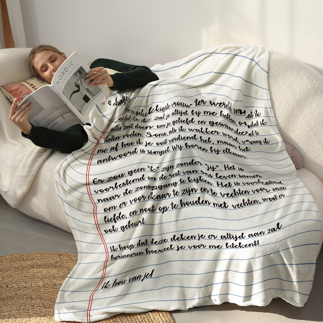 Gepersonaliseerde Deken Met Handgeschreven Letters™