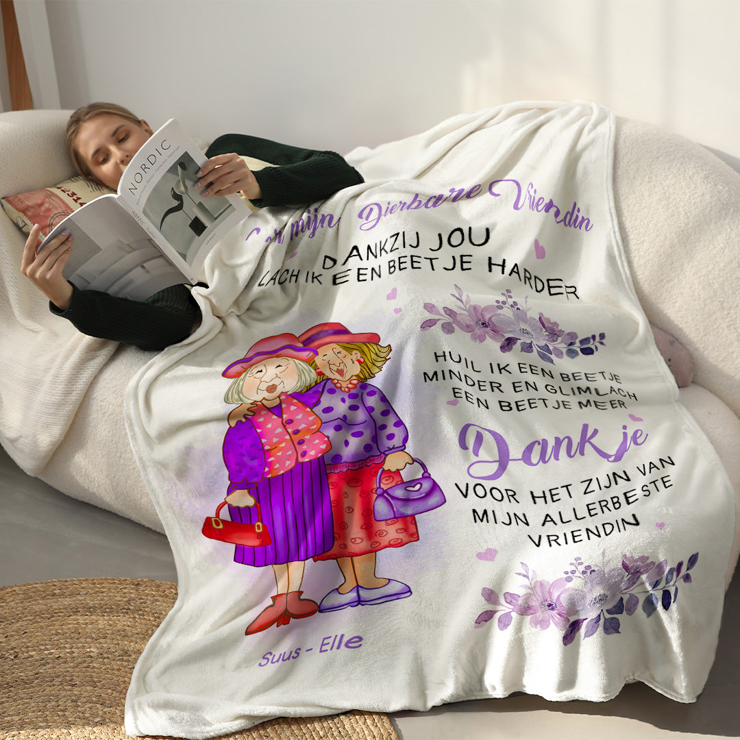Voor mijn dierbare vriendin - Gepersonaliseerde Premium Deken™ Ver.2