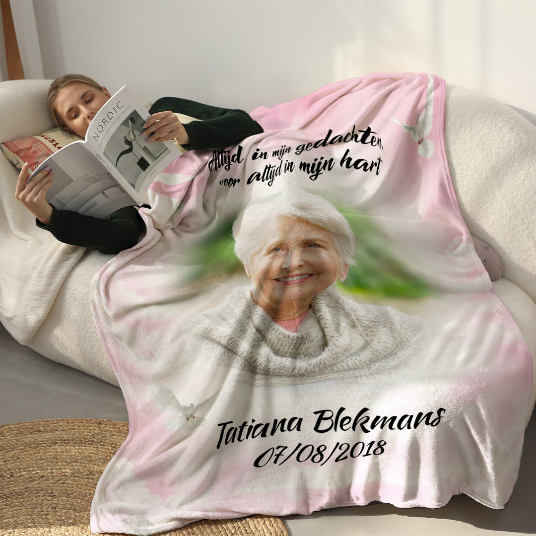 Voor een geliefde in de Hemel - Gepersonaliseerde Premium Deken ™