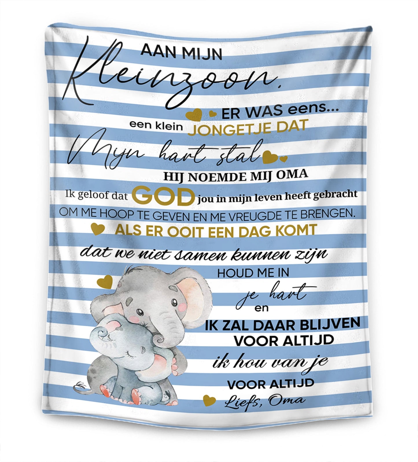 Ik hou voor altijd van je - Oma - Voor mijn kleindochter / Voor mijn kleinzoon - Premium Deken™