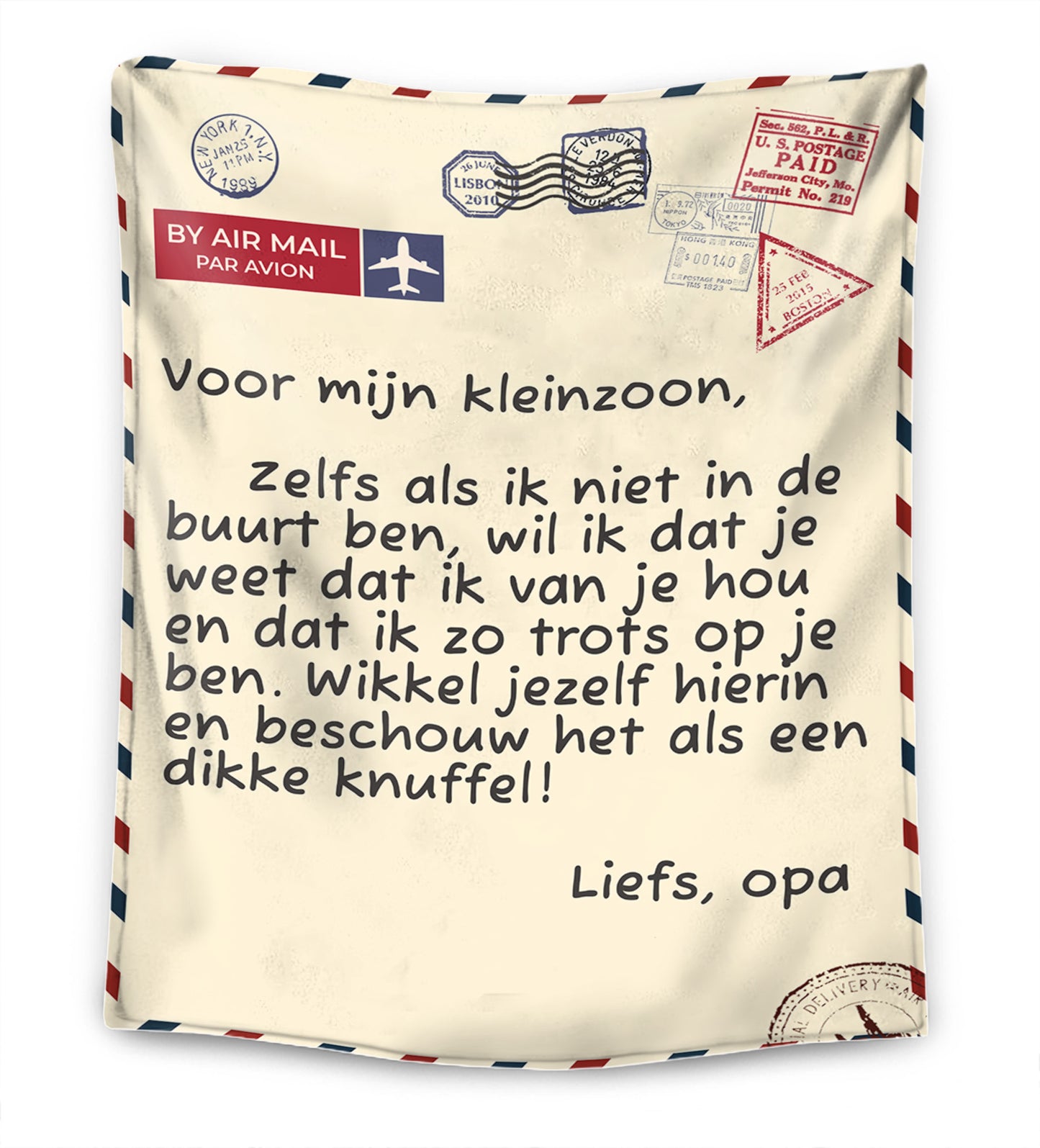 Opa – Voor mijn kleindochter / Voor mijn kleinzoon – Premium Deken™ Ver.3