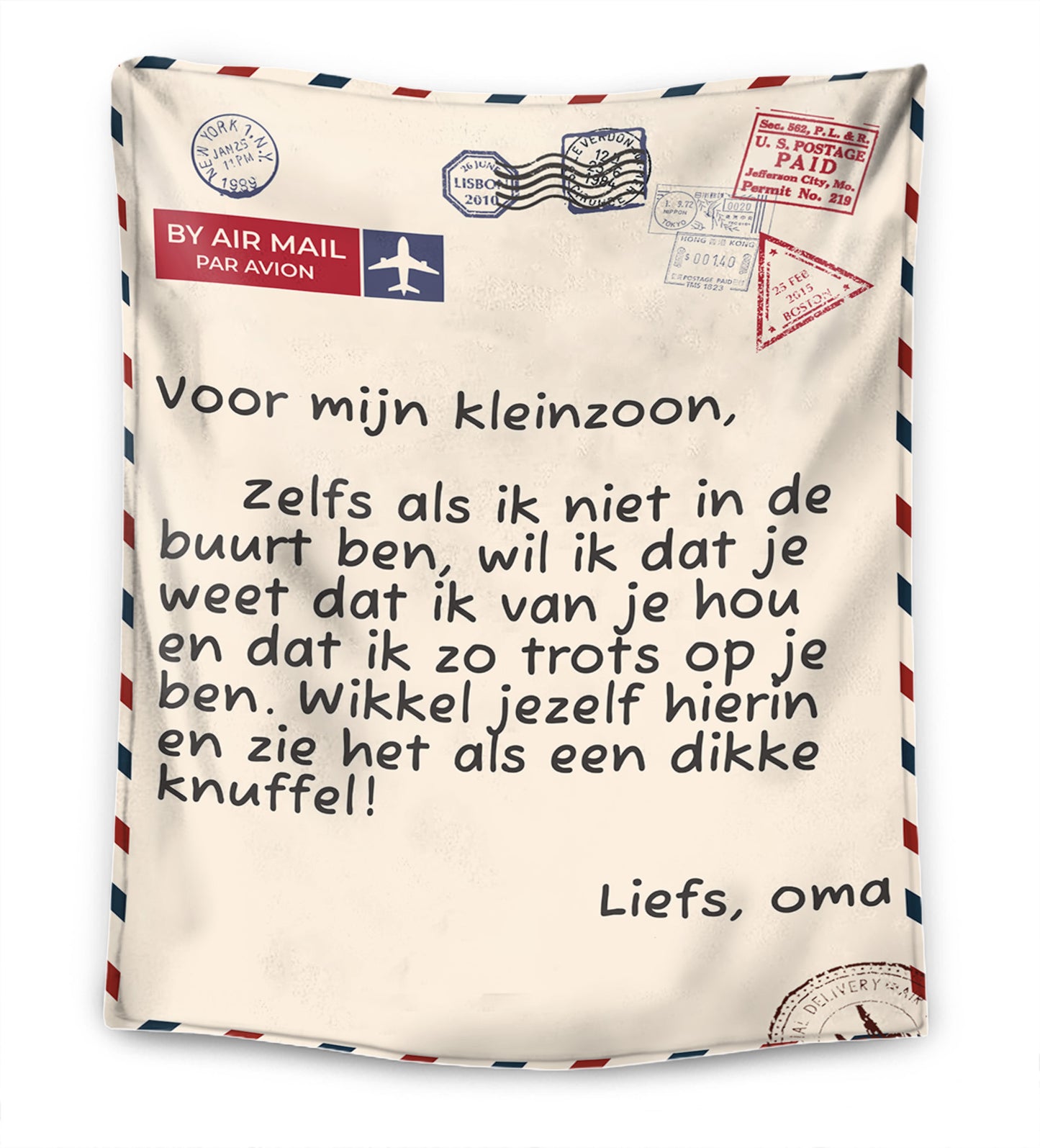 Oma – Voor mijn kleindochter / Voor mijn kleinzoon – Premium Deken™ Ver.3