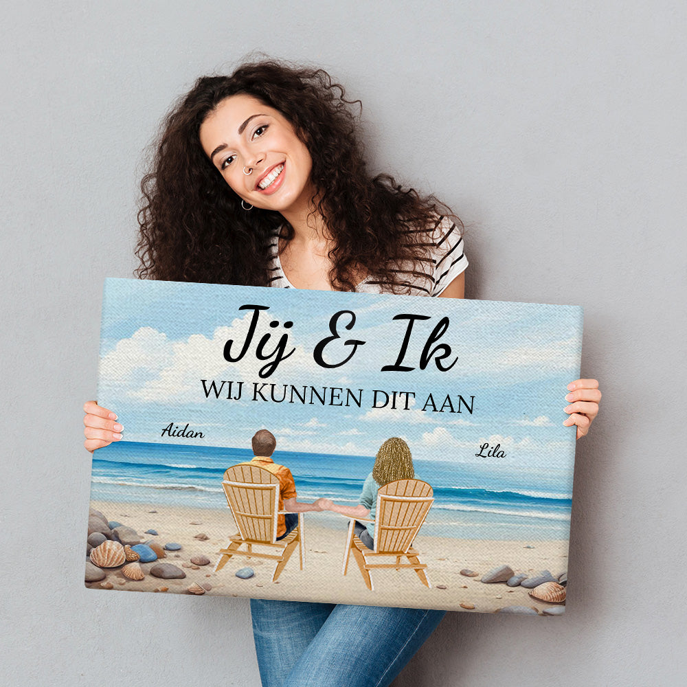 Jij en ik wij kunnen dit aan- Cadeaus voor koppels - Gepersonaliseerde Wanddecoratie