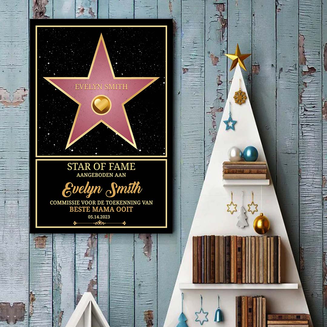 Gepersonaliseerde Star of Fame Award Wanddecoratie™