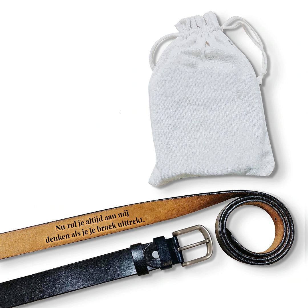 Heren - Geheim bericht - Premium leren riem™