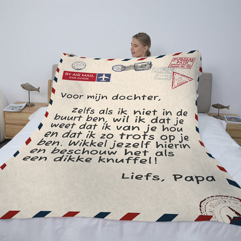 Vader - Voor mijn dochter / Voor mijn zoon - premium deken ™ Ver. 3