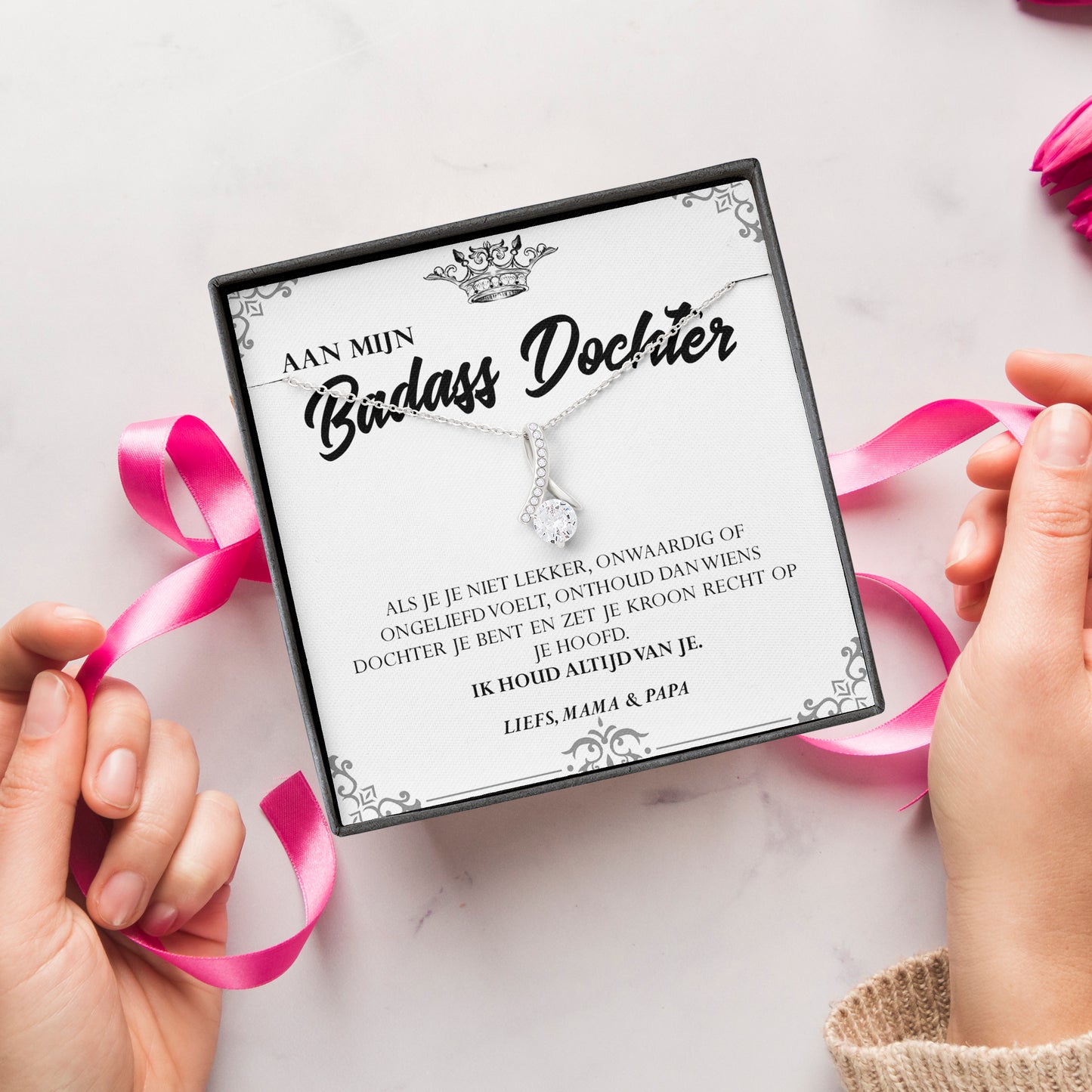 Aan mijn Badass Dochter - Alluring Beauty™ Ketting