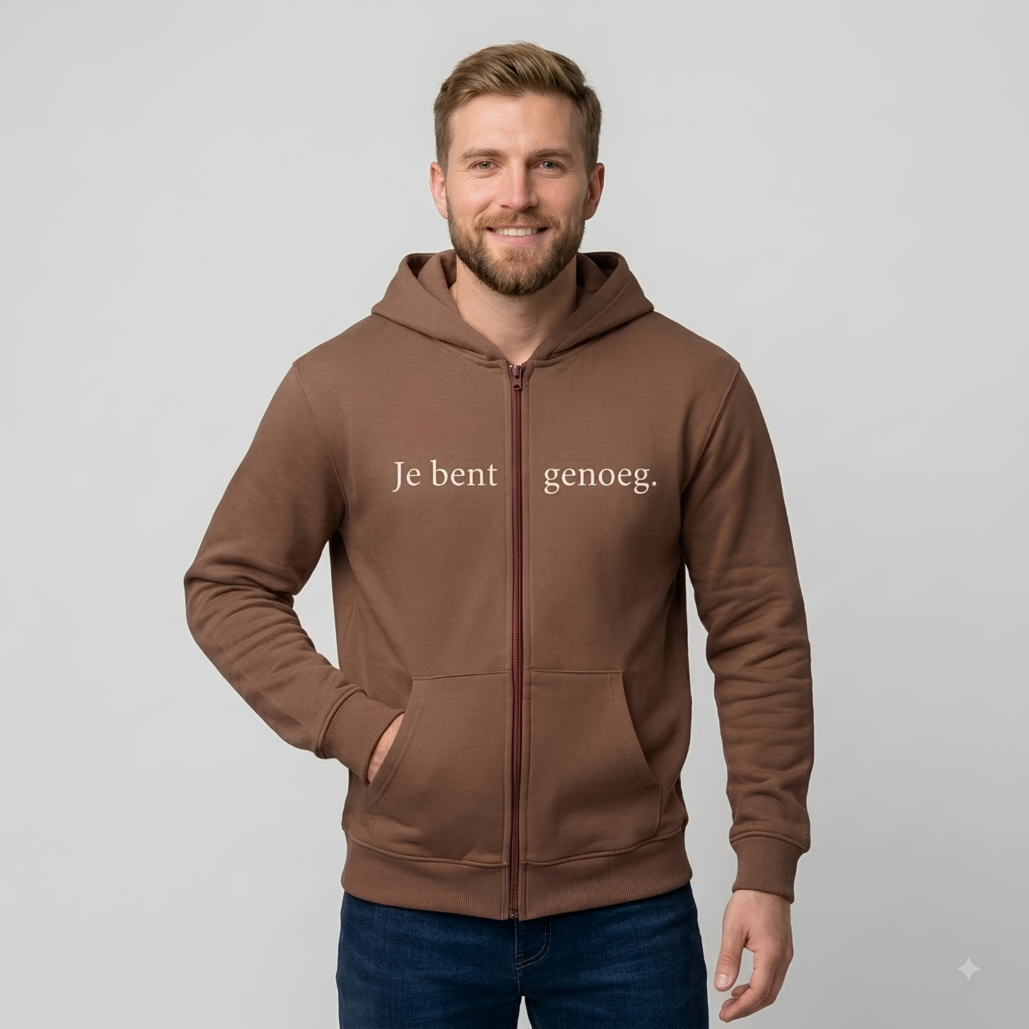 Je bent genoeg Hoodie met rits