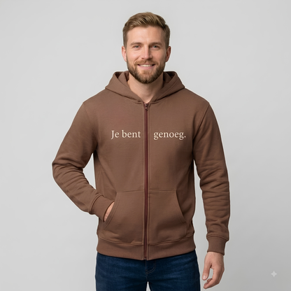 Je bent genoeg Hoodie met rits