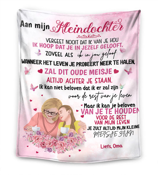 Pure Liefde - Oma - voor kleindochter / kleinzoon Premium deken