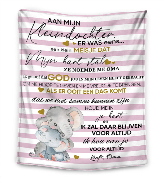 Ik hou voor altijd van je - Oma - Voor mijn kleindochter / Voor mijn kleinzoon - Premium Deken™