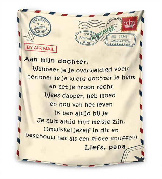 Vader - Voor mijn dochter / Voor mijn zoon - premium deken ™