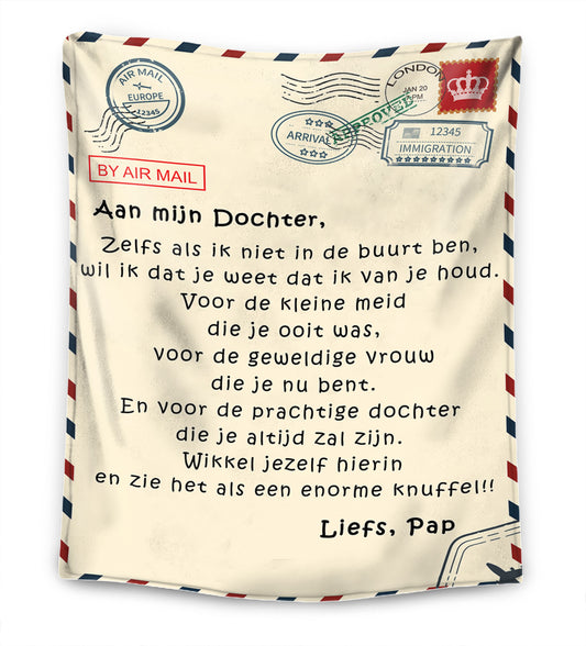 Vader - Voor mijn dochter / Voor mijn zoon - premium deken ™ Ver. 2