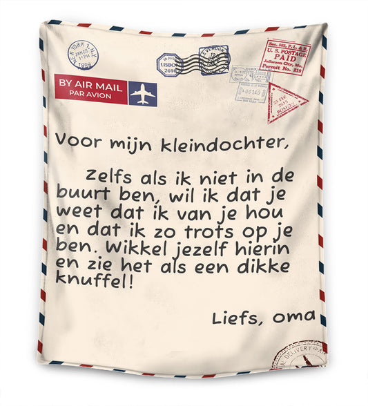 Oma – Voor mijn kleindochter / Voor mijn kleinzoon – Premium Deken™ Ver.3