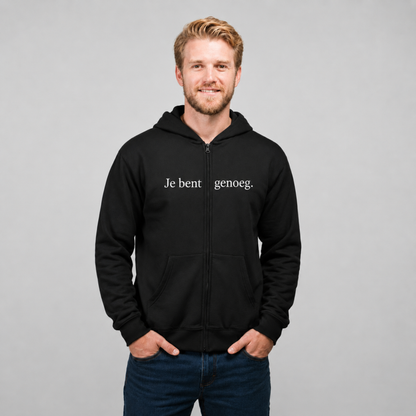 Je bent genoeg Hoodie met rits