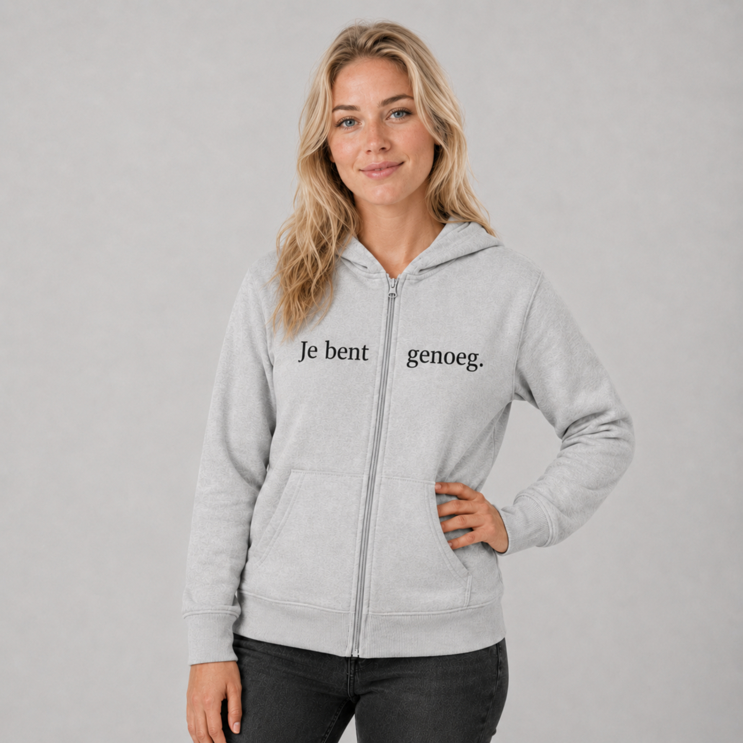 Je bent genoeg Hoodie met rits