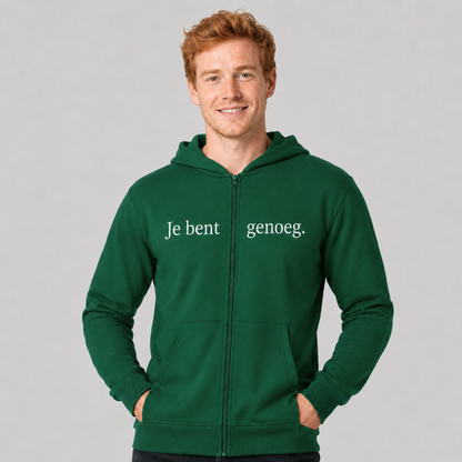 Je bent genoeg Hoodie met rits