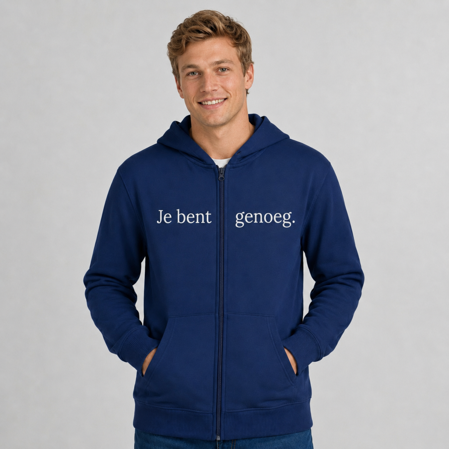 Je bent genoeg Hoodie met rits