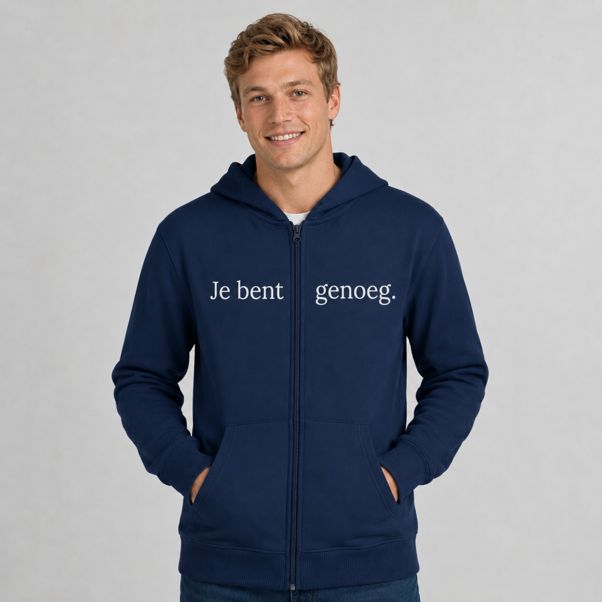 Je bent genoeg Hoodie met rits