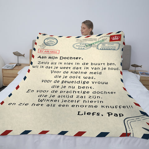 Vader - Voor mijn dochter / Voor mijn zoon - premium deken ™ Ver. 2
