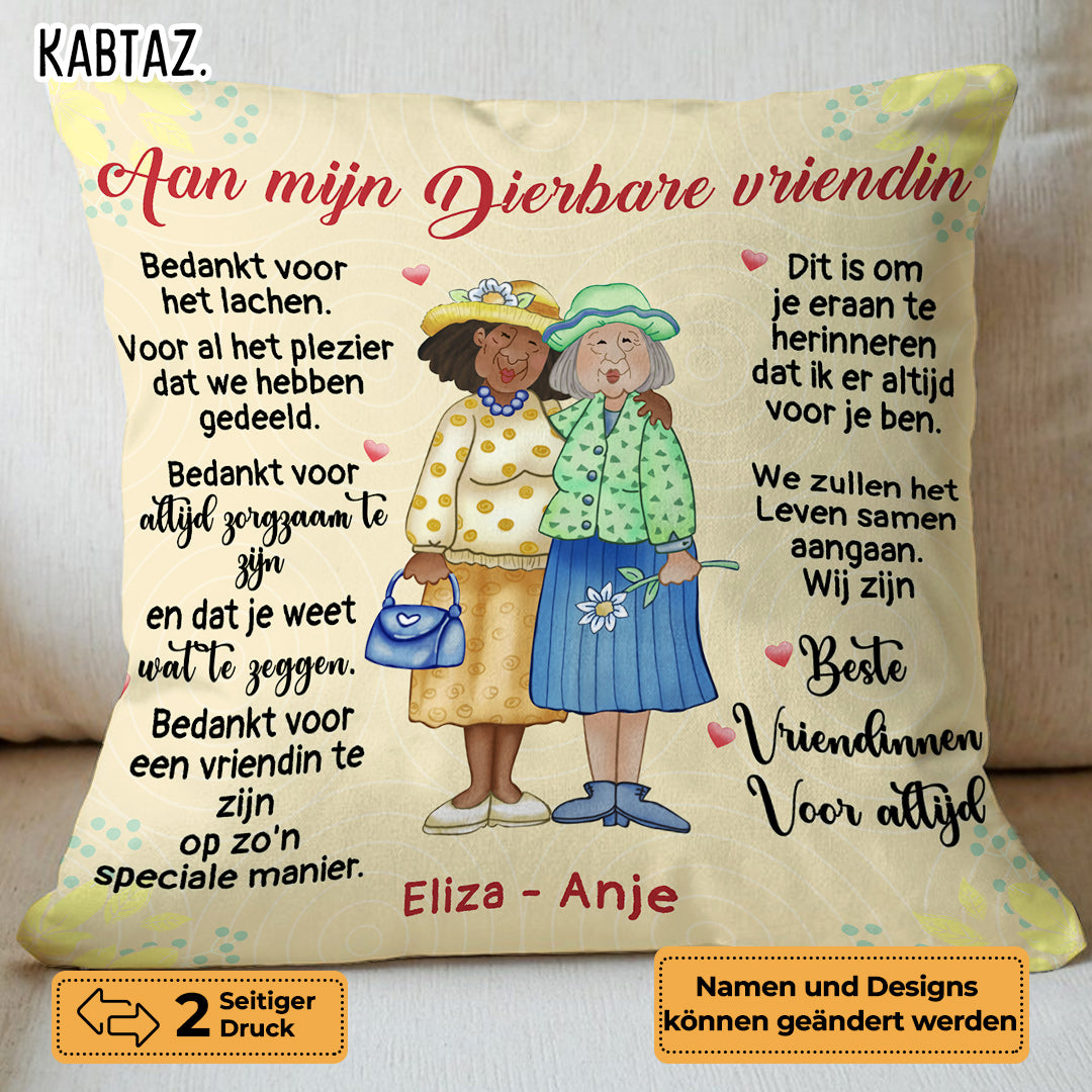 Voor mijn dierbare vriendin - Gepersonaliseerd Premium Kussen™